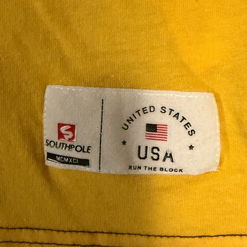South Pole Vintage Y2K Men's Tee Shirt Size XL Black Yellow Green (0126) A4 - Picture 3 of 8